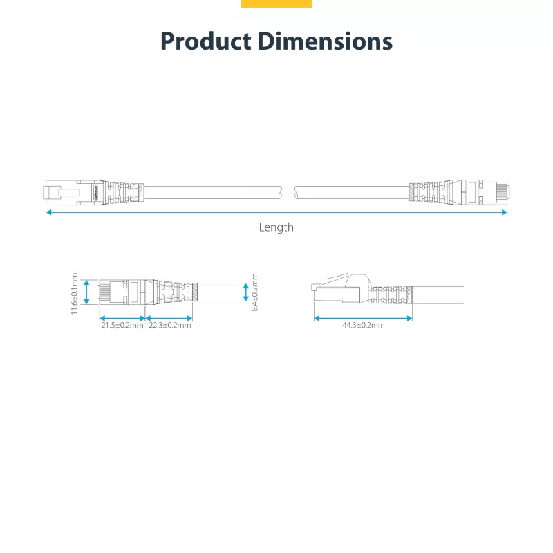 StarTech.com 3m balts CAT8 Ethernet kabelis, bezķēdes RJ45, 25G/40G, 2000MHz, 100W PoE++, S/FTP, 26AWG tīrs vara vads, LSZH, ekranēts tīkla savienojuma vads ar sprieguma atslogotājiem, individuāli testēts