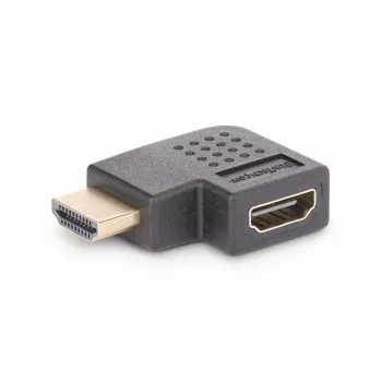 StarTech.com HDMI 2.0 90° leņķa adapteris, vīrietis-sieviete, horizontāls, portu saudzētājs, 4K 60Hz, ātrgaitas HDMI pagarinātājs