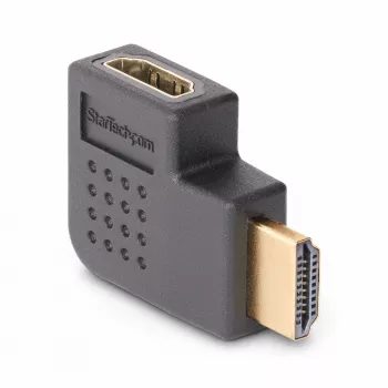 StarTech.com HDMI 2.0 90° leņķa adapteris, vīrietis-sieviete, horizontāls, portu saudzētājs, 4K 60Hz, ātrgaitas HDMI pagarinātājs