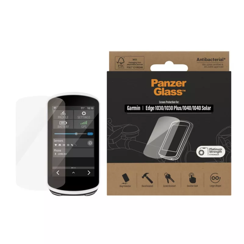 PanzerGlass ekrāna aizsargs Garmin Edge 1030 1040 pretatspīduma rūdīts stikls