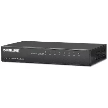 Intellinet 8-Portu Fast Ethernet biroja slēdzis, metāla korpuss, IEEE 802.3az