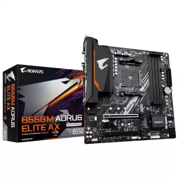 Mātesplate GIGABYTE B550M AORUS ELITE AX, AMD B550, Socket AM4, Micro ATX