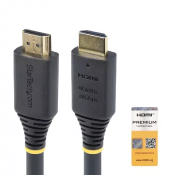 StarTech.com 15m aktīvs HDMI 2.0 kabelis, 4K 60Hz / 1440p 144Hz, HDR10, HDCP 2.2, ARC, 18Gbps, TPE apvalks