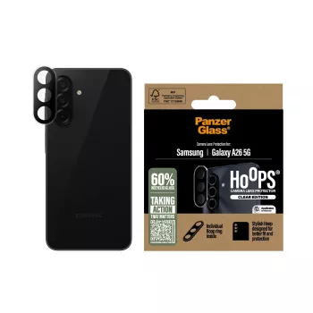 Kameras lēcu aizsargs PanzerGlass Samsung Galaxy A26 5G - skrāpējumu un triecienu izturīgs