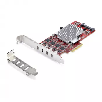 StarTech.com 4-Port USB Type-C PCIe karte, USB 3.2 10Gbps, USB-C PCI Express paplašināšanas karte, 4 neatkarīgi USB kontrolleri, Windows/Linux/macOS, TAA atbilstoša