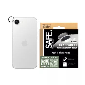 PanzerGlass SAFE.® kameras lēcu aizsargs caurspīdīgs iPhone 17e | 16e