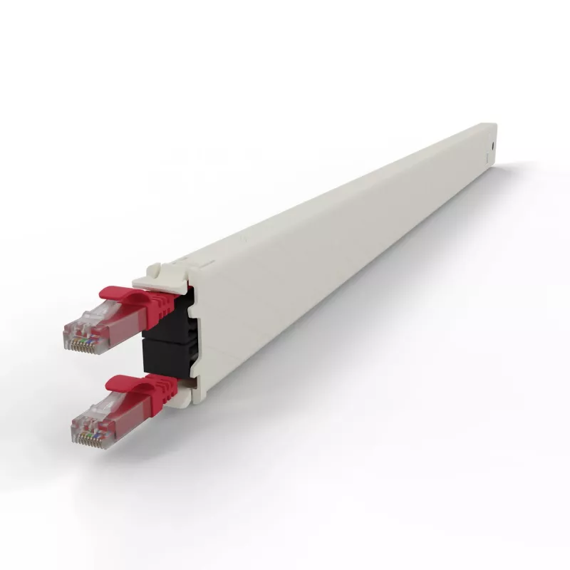 PATCHBOX patchbox.one CONE30UTPRD komutācijas kabeļa kasete, 30RU, Cat6a, UTP, sarkana
