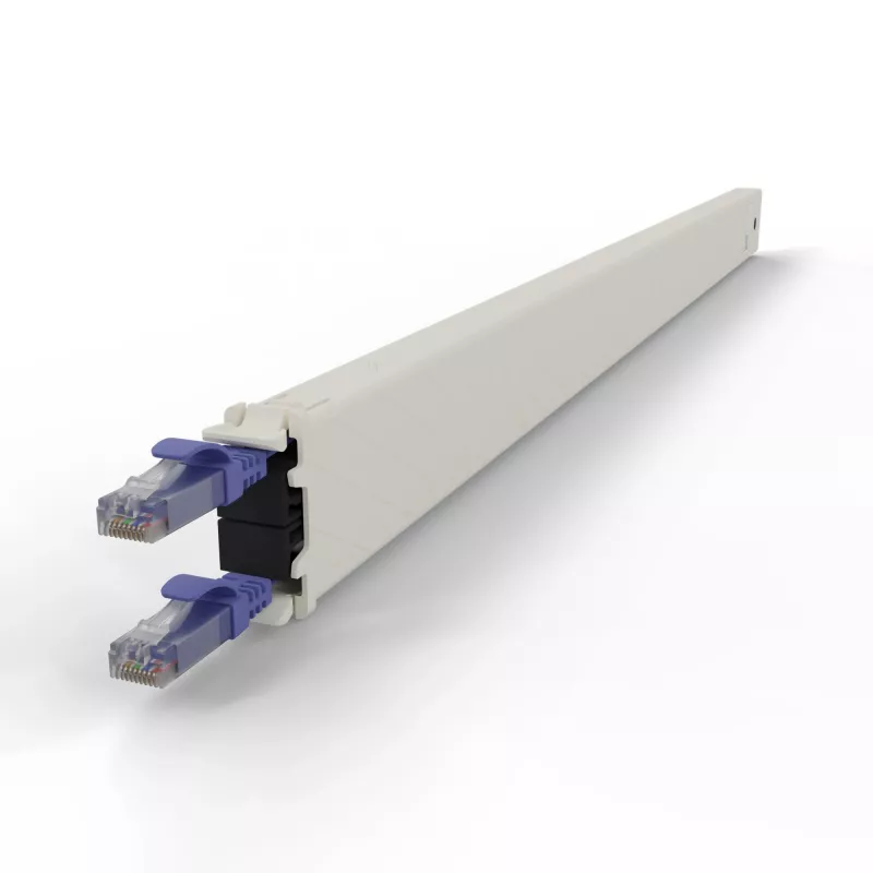 PATCHBOX patchbox.one CONE30UTPVI izvelkamā komutācijas kabeļa kasete, 30RU, Cat6a, UTP, violeta