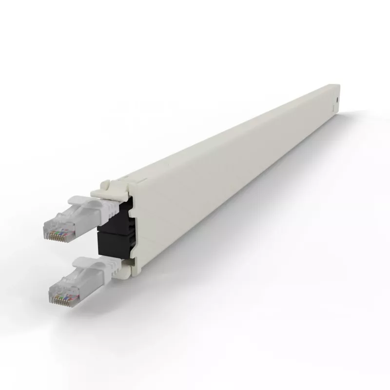 PATCHBOX patchbox.one CONE30UTPWH komutācijas kabeļa kasete, 30RU, Cat6a, UTP, balta