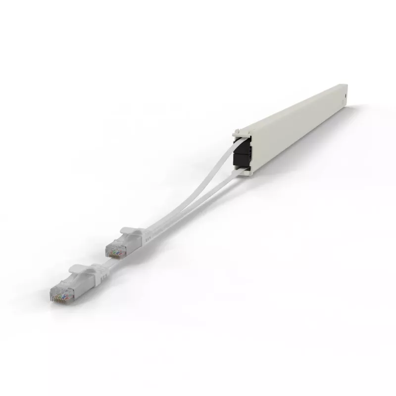 PATCHBOX patchbox.one CONE46UTPWH izvelkamā komutācijas kabeļa kasete, 46RU, Cat6a, UTP, balta