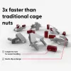 PATCHBOX dvmnt50RD M6 skrūvju un uzgriežņu komplekts, alumīnija/tērauda, 50 gab.