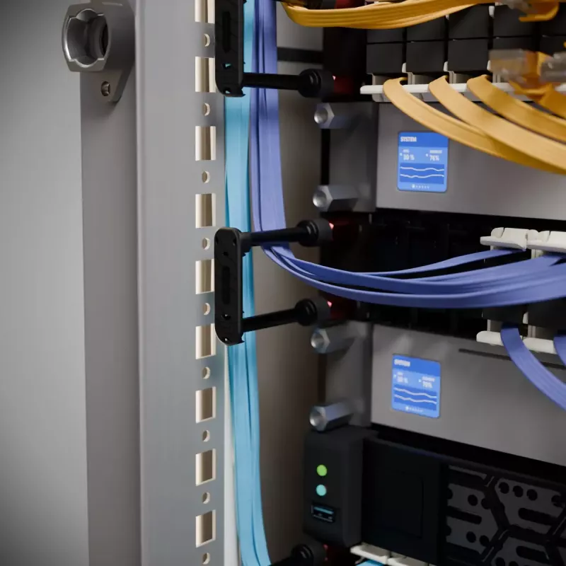 Kabeļu pārvaldības panelis PATCHBOX Patchcatch Solo 24 gab. Melns Sarkans
