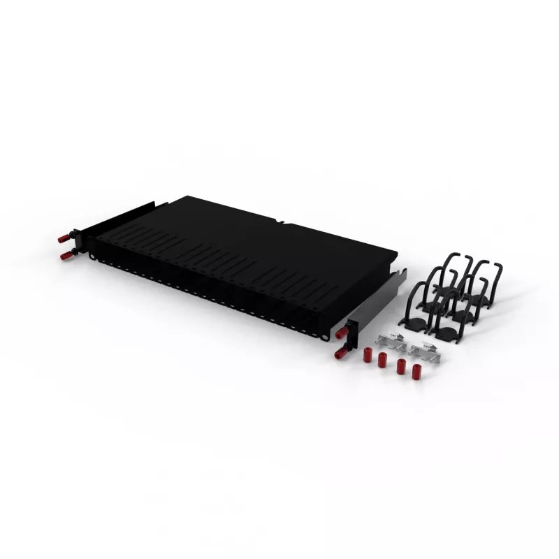 Kabeļu pārvaldības panelis PATCHBOX One PONEFRAME 19 collu Melns
