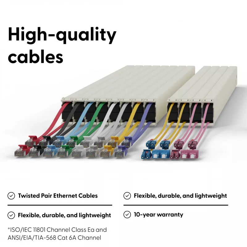 Tīkla kabelis PATCHBOX PONEX8STPBL 0.8m Cat6a U/FTP Zils