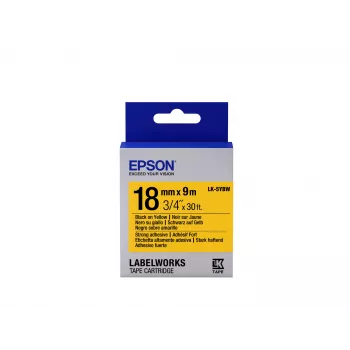 Epson lentes kasetne stipra lipīgā LK-5YBW melna/dzeltena 18mm (9m)