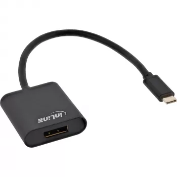 USB-C uz DisplayPort pārveidotājs InLine 64102B vīrišķais USB-C uz DisplayPort 4K/60Hz