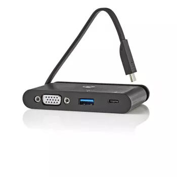 Nedis TCARF220BK laptop doks USB 3.2 Gen 1 Type-C melns