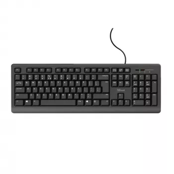 Trust TK-150 tastatūra Office USB QWERTZ Melna
