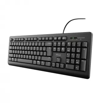 Trust TK-150 tastatūra Office USB QWERTZ Melna