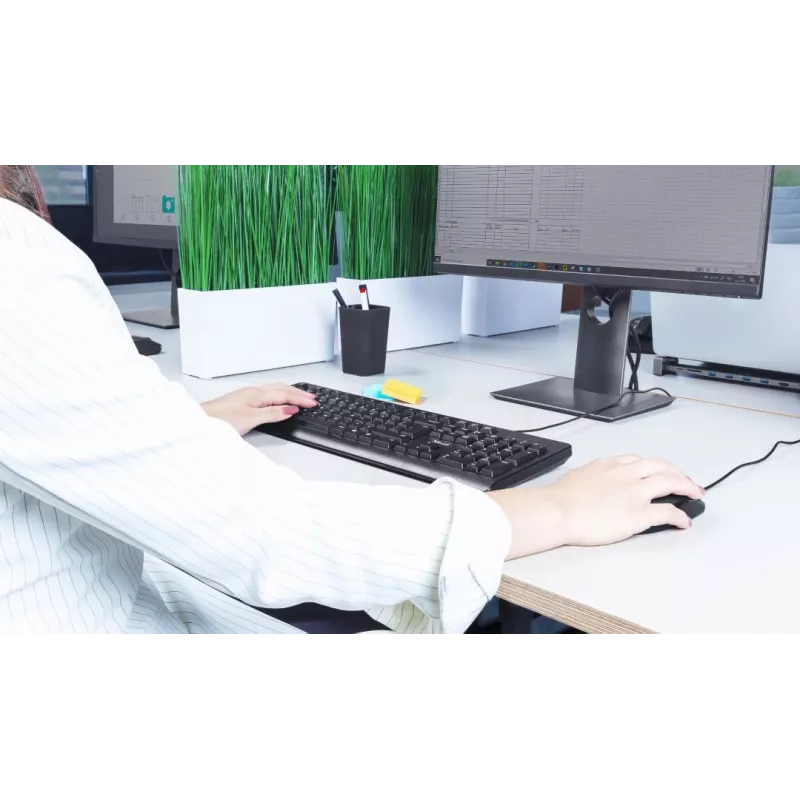 Trust TK-150 tastatūra Office USB QWERTZ Melna