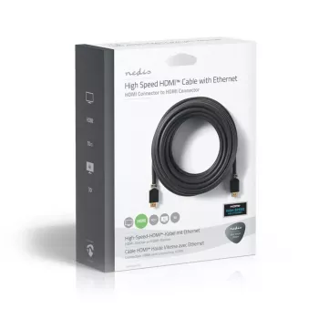 HDMI kabelis Nedis CVBW34000AT100 10m, A tipa vīriešu savienotājs, apzeltīti kontakti