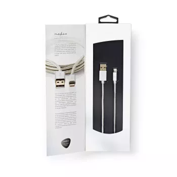 Nedis CCTB39300AL30 USB A–Lightning kabelis 3 m alumīnija