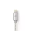 Nedis CCTB39300AL30 USB A–Lightning kabelis 3 m alumīnija