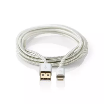 Nedis CCTB39300AL30 USB A–Lightning kabelis 3 m alumīnija