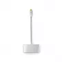 Nedis CCTB64760AL02 3-in-1 USB-C adapteris ar VGA, alumīnija korpuss, 0.2 m