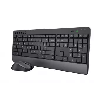Trust Trezo bezvadu tastatūra un pele komplektā, RF, QWERTZ vācu, melna