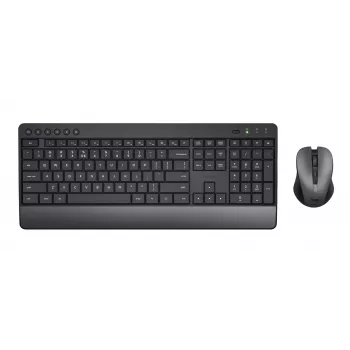 Trust Trezo bezvadu tastatūra un pele komplektā, RF, QWERTZ vācu, melna