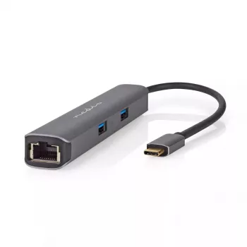 Nedis CCBW64230AT02 USB 3.2 Gen 1 Type-C dokstacija 6-in-1, 4K Ultra HD
