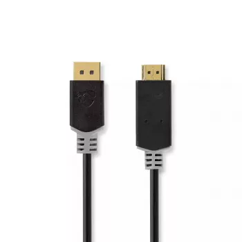 Video kabeļa adapteris Nedis CCBW37100AT10 1m DisplayPort uz HDMI melns