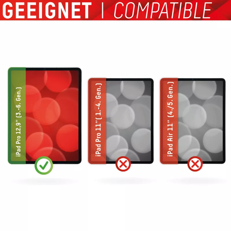 Displex Tablet Glass (9H) Apple iPad Pro 12,9'' (3./4./5./6. Gen.) ar Eco Montāžas Rāmi, nesalaužams, ultrāplāns, neredzams