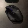 JLab Audio Epic Office bezvadu pele labajai rokai — Bluetooth + USB Type-A, optiskā 2400 DPI, 9 pogas, ritenītis, melna