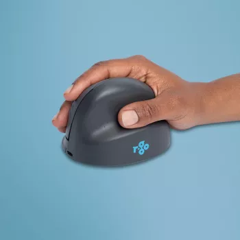 R-Go Tools vertikālā pele R-Go HE Basic, ergonomiska pele, vidēja (rokas izmērs ≥ 185 mm), labai rokai, Bluetooth, pelēka