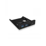 ICY BOX IB-HUB1417-i3 Melns USB centrmezgls