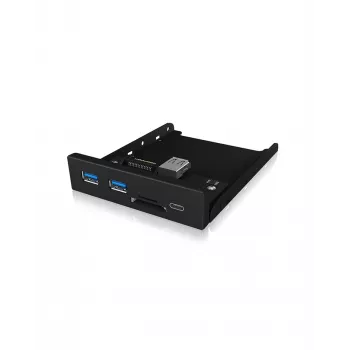 ICY BOX IB-HUB1417-i3 Melns USB centrmezgls