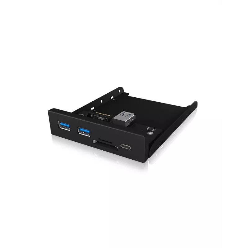 ICY BOX IB-HUB1417-i3 Melns USB centrmezgls
