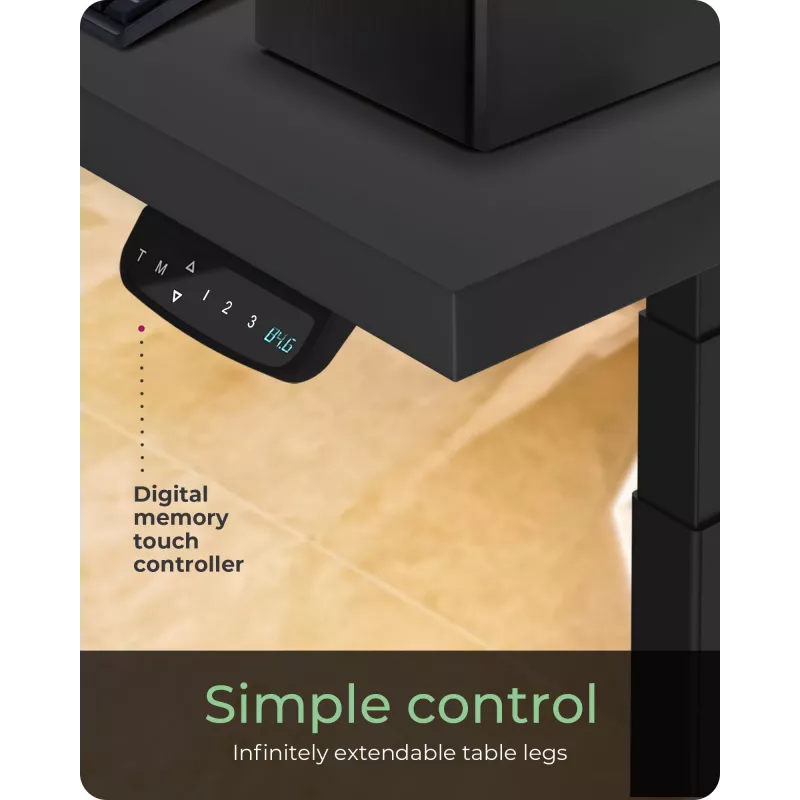 Elektriski regulējams galda rāmis ICY BOX IB-EW205B-T