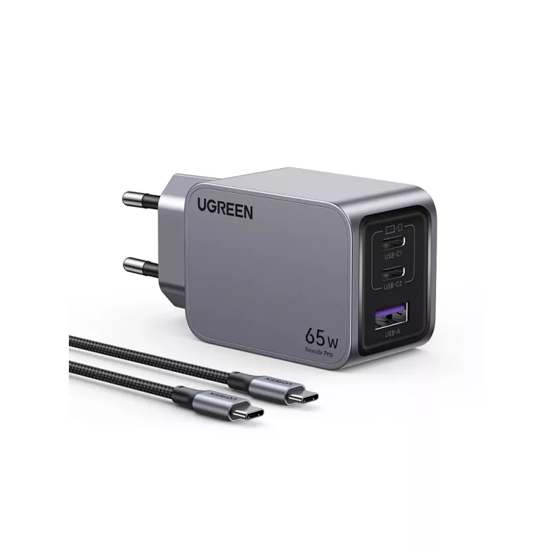 UGREEN 25871 universāls lādētājs Pelēks AC ātrā uzlāde iekštelpām