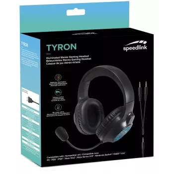 Austiņas SPEEDLINK TYRON Vadu Gaming Melnas