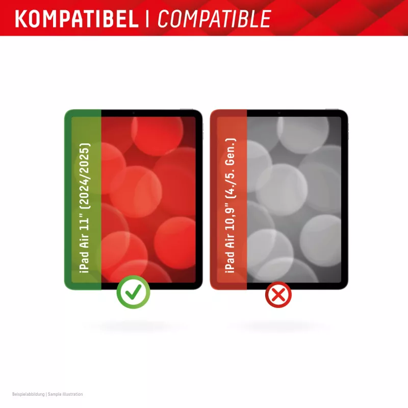 Displex Tablet Glass (9H) Apple iPad Air 11 colli (2024/2025), Eco montāžas rāmis, nesalaužams, ultra-plāns, neredzams