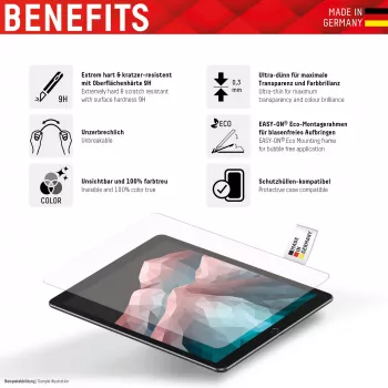 Displex Tablet Glass (9H) Samsung Galaxy Tab S6 Lite, Eco montāžas rāmis, nesalaužams, īpaši plāns, neredzams