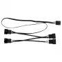 PWM sadales kabelis Arctic PST Cable Rev. 2 4 ventilatoriem, 4-pin PWM, melns