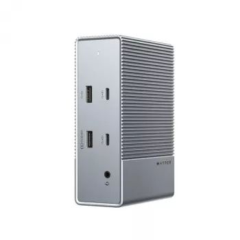 Targus HDG215-EUZ interfeisa centrmezgls USB 3.2 Gen 2 (3.1 Gen 2) Type-C Sudrabs