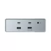 HyperDrive GEN2 HDG215-EUZ 15-in-1 USB-C dokošanas stacija, 2x HDMI, 2x DisplayPort, 100W Power Delivery, sudraba krāsā