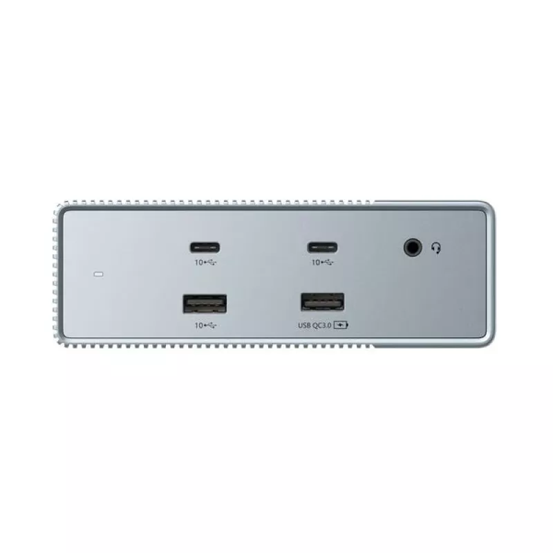 HyperDrive GEN2 HDG215-EUZ 15-in-1 USB-C dokošanas stacija, 2x HDMI, 2x DisplayPort, 100W Power Delivery, sudraba krāsā