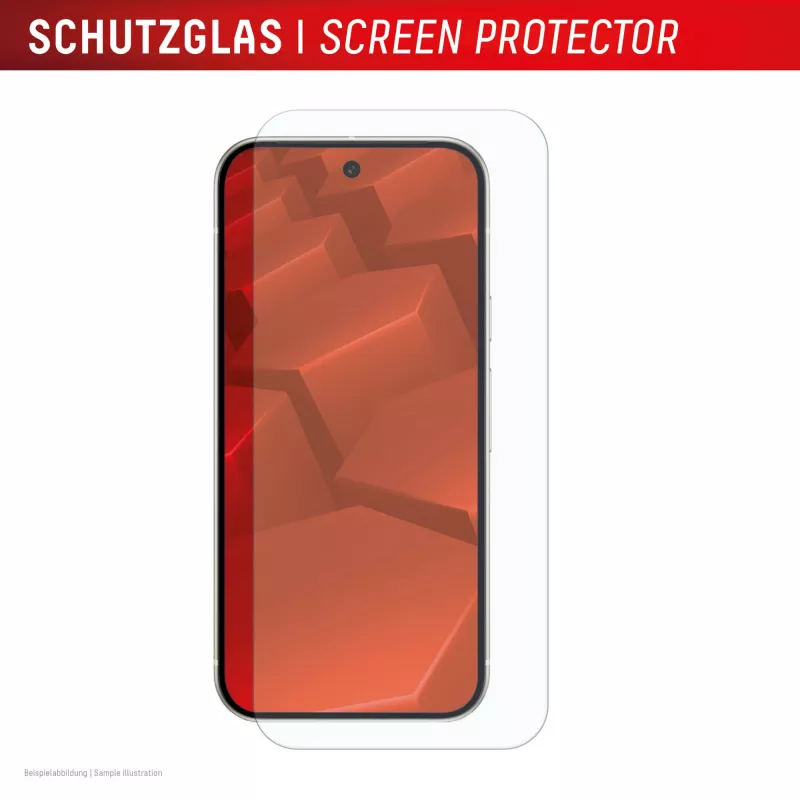 Displex ekrāna aizsargstikls (10H) Google Pixel 9a, EASY-ON® Eco montāžas rāmis, pret skrāpējumiem