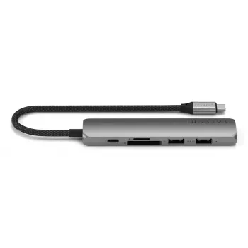 Satechi ST-P6SM USB-C centrmezgls 10000 Mbit/s Pelēks